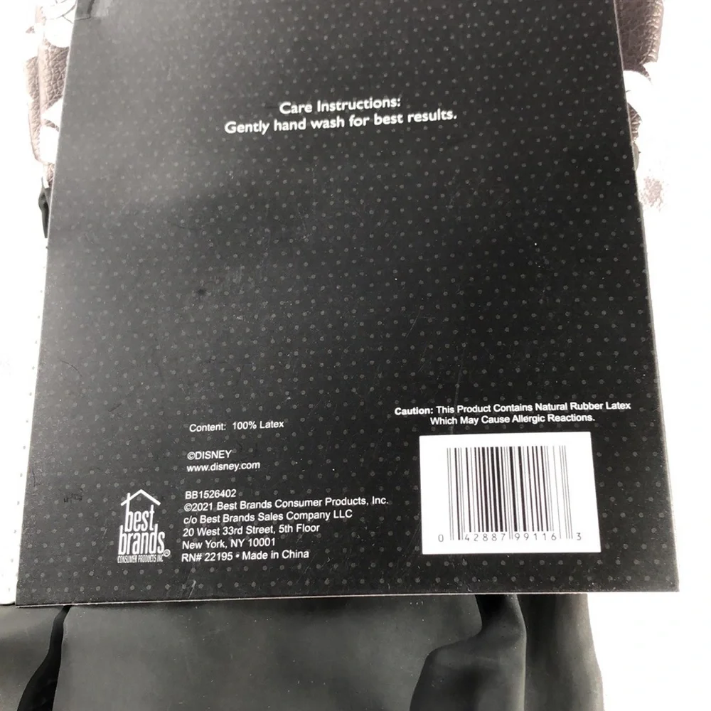 Disney Minnie Mouse Black Latex Cleaning Gloves One size fits most - Picture 4 of 5